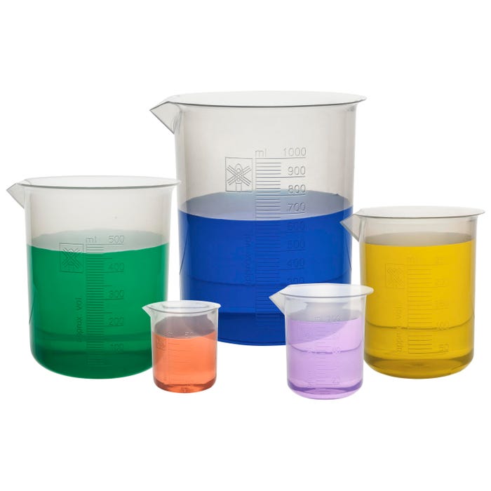 Eisco Labs Polypropylene Measuring Jugs with Spout, Set of 5