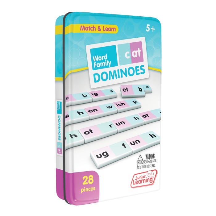 Junior Learning Word Family Dominoes, Set of 28