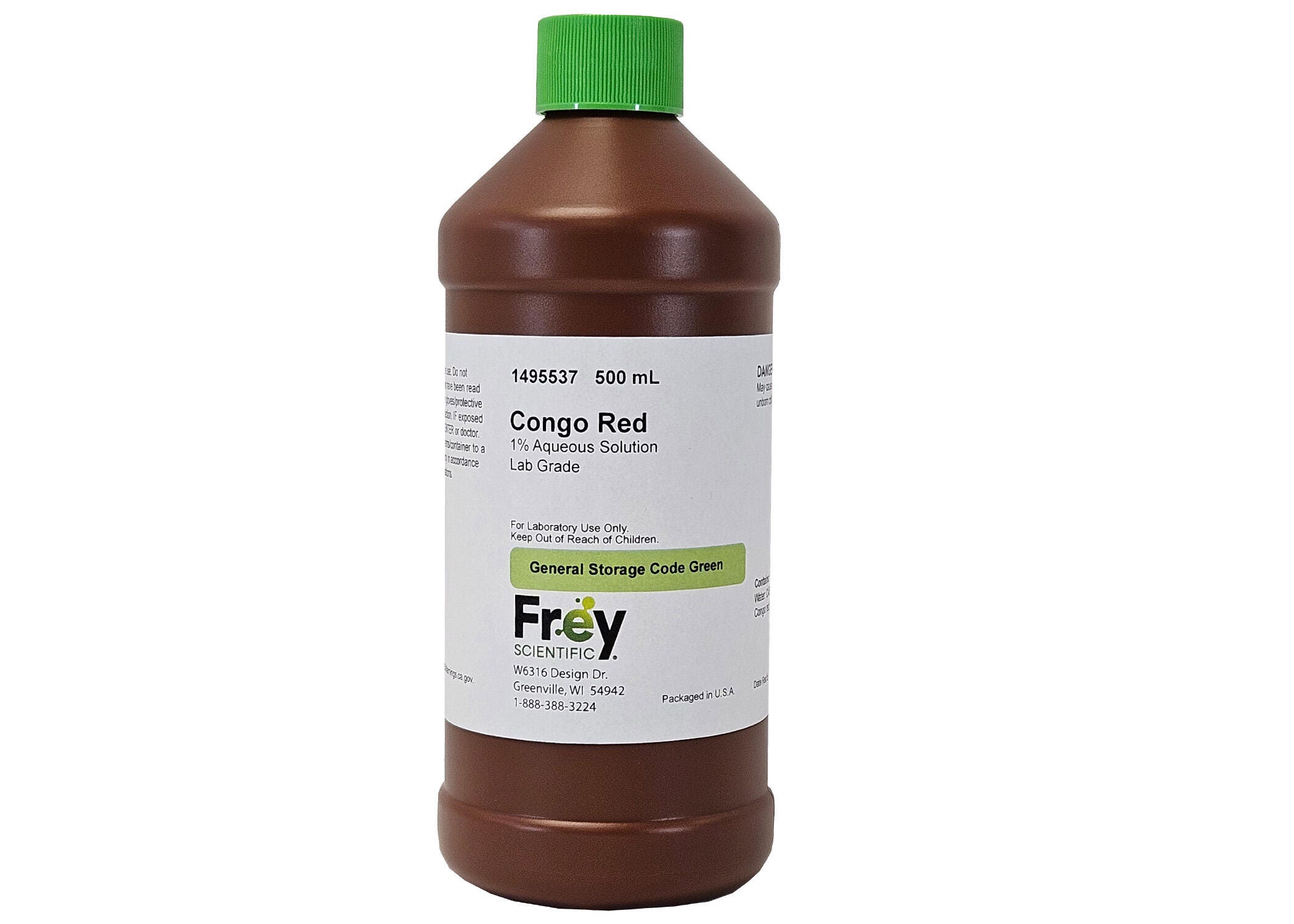 Frey Scientific Congo, Red - Brown, 1% Aqueous Liquid, Lab Grade 1495537