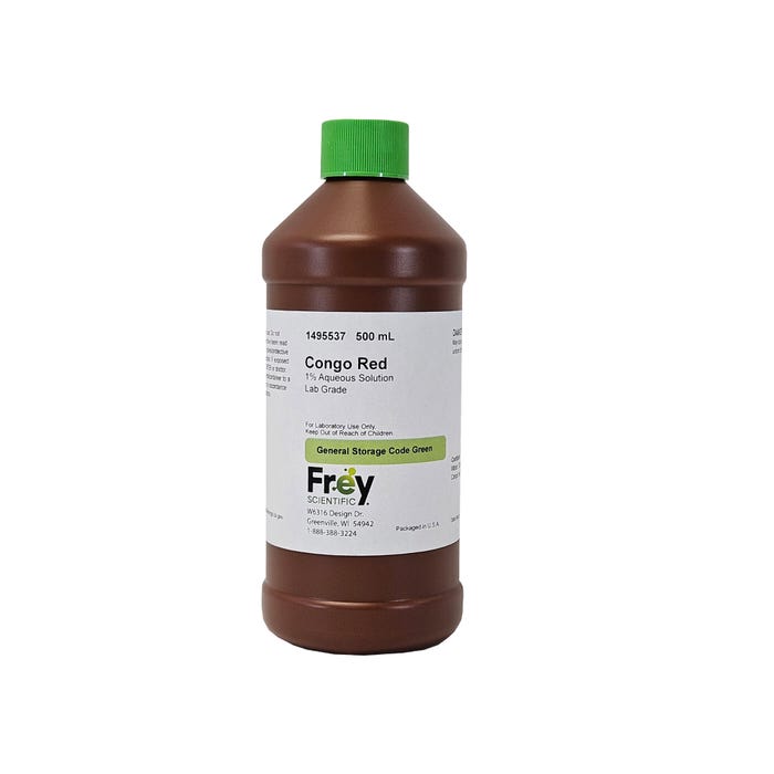Frey Scientific Congo Red, 1% Aqueous Solution, Lab Grade, 500mL