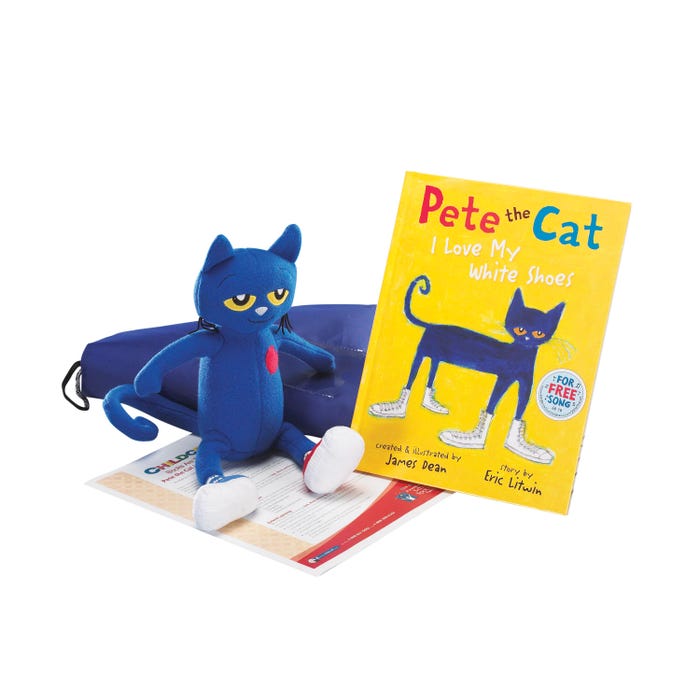 Childcraft Pete the Cat I Love My White Shoes Literacy Bag, Book, and Plush Pal