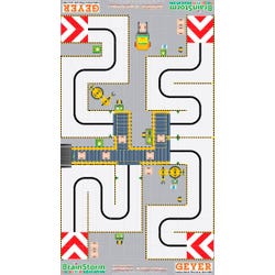 Geyer Instructional BrainStorm STEM Education Robotics Activity Mat: Advanced Robot Factory, 80 x 44-3/4 Inches 2132292