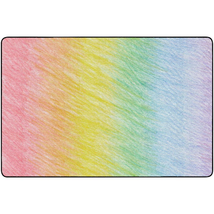 Childcraft ABC Furnishings Ombre Stripe Carpet for Classrooms, Rectangle