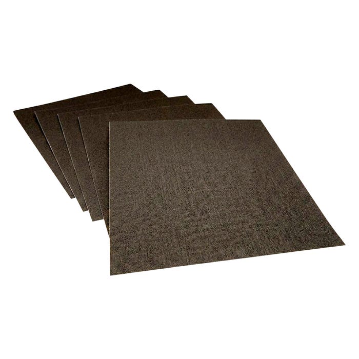 3M Dry Coarse Grade Emery Cloth, 9 x 11 Inches, Black, Pack of 50