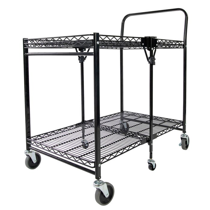 Bostitch Stowaway Folding Utility Cart, 23-1/2 x 37-1/2 x 39 Inches, Black