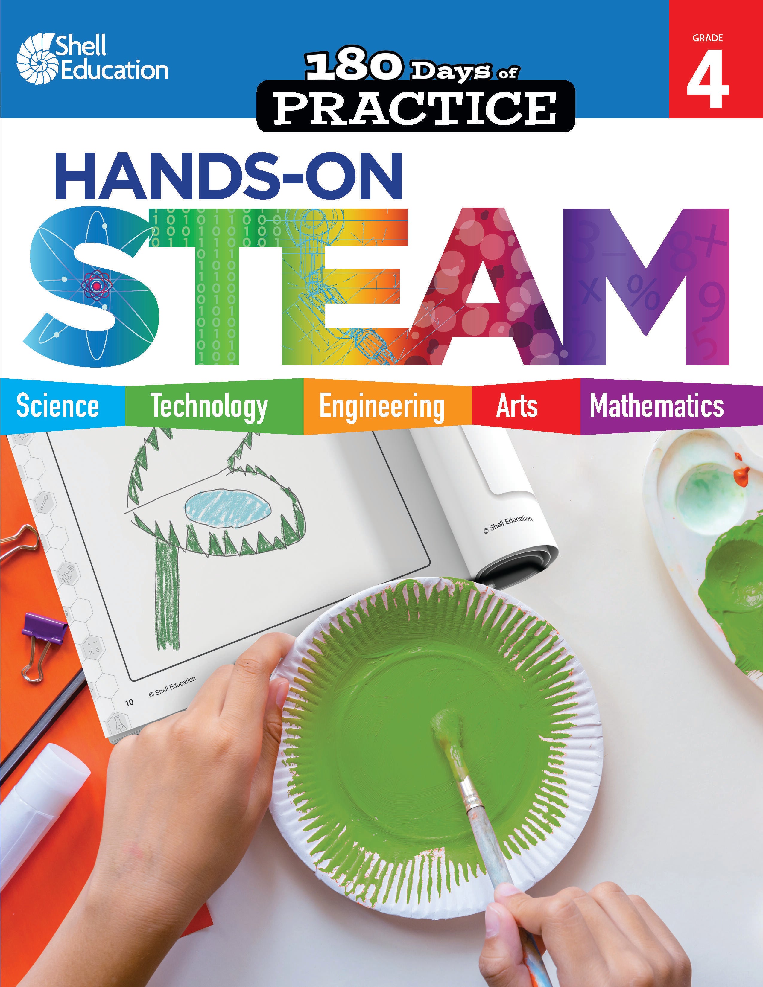 Image for Shell Education 180 Days: Hands-On STEAM, Grade 4 from School Specialty