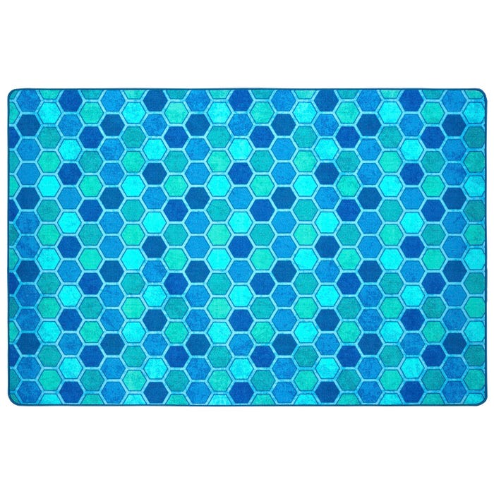 Carpets for Kids Pixel Perfect Honeycomb Pattern Carpet, Rectangle