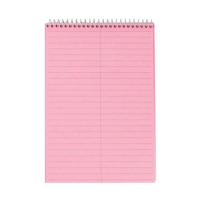 TOPS Wirebound Steno Notebook, 6 x 9 Inches, Gregg Ruled, Pink, 80 Sheets, Pack of 4