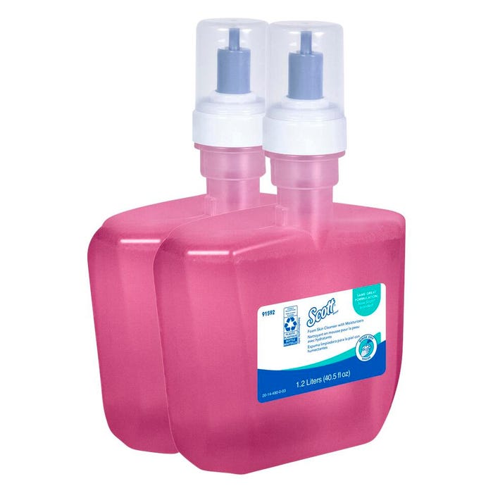 Scott Foam Skin Cleanser Refill, Hands free Dispenser, 1.27 qt., Citrus Floral, Pack of 2