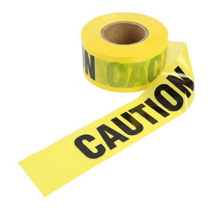 3-Inch Yellow Caution Tape, 1000 Feet, Yellow/Black