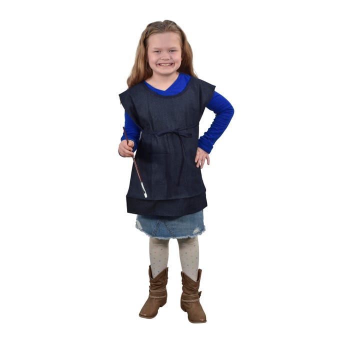 School Smart Denim Apron, Heavy Duty, 20 x 17 Inches