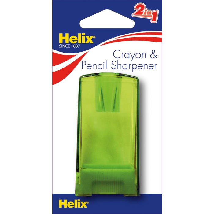 Helix Pencil and Crayon Canister Sharpener, Assorted Colors