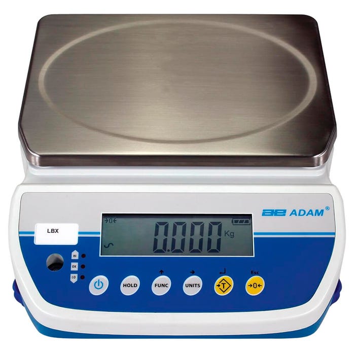 Adam Equipment Latitude LBX 12 Compact Bench Scale, 25lb / 12kg Capacity, 0.005lb / 2g Readability