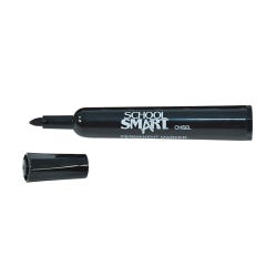 School Smart Nontoxic Permanent Markers, Chisel Tip, Black, Pack of 48 1593085