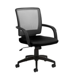 Offices To Go Task Chair, Mesh Back Tilter, 16- to 20-Inch Seat Height, Black Seat, Gray, Back