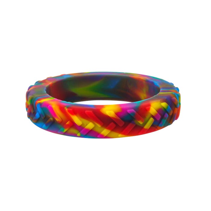 Chewigem Chew Bracelet with Small Treads, Rainbow