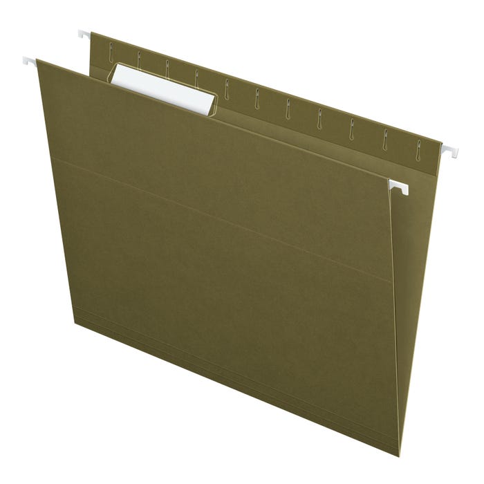 Pendaflex Essentials Hanging File Folder, 1/3 Cut, Letter Size, Standard Green, Pack of 25