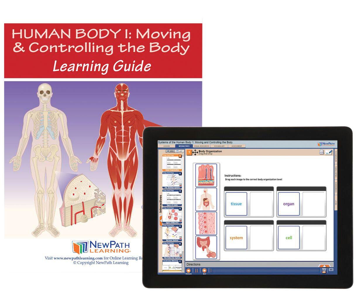 Newpath Learning Moving and Controlling the Human Body Student Learning Guide with Online Lesson, Item Number 2087505
