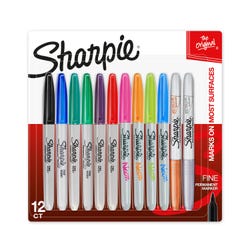 Sharpie Fine-Point Markers, Assorted, Set of 12