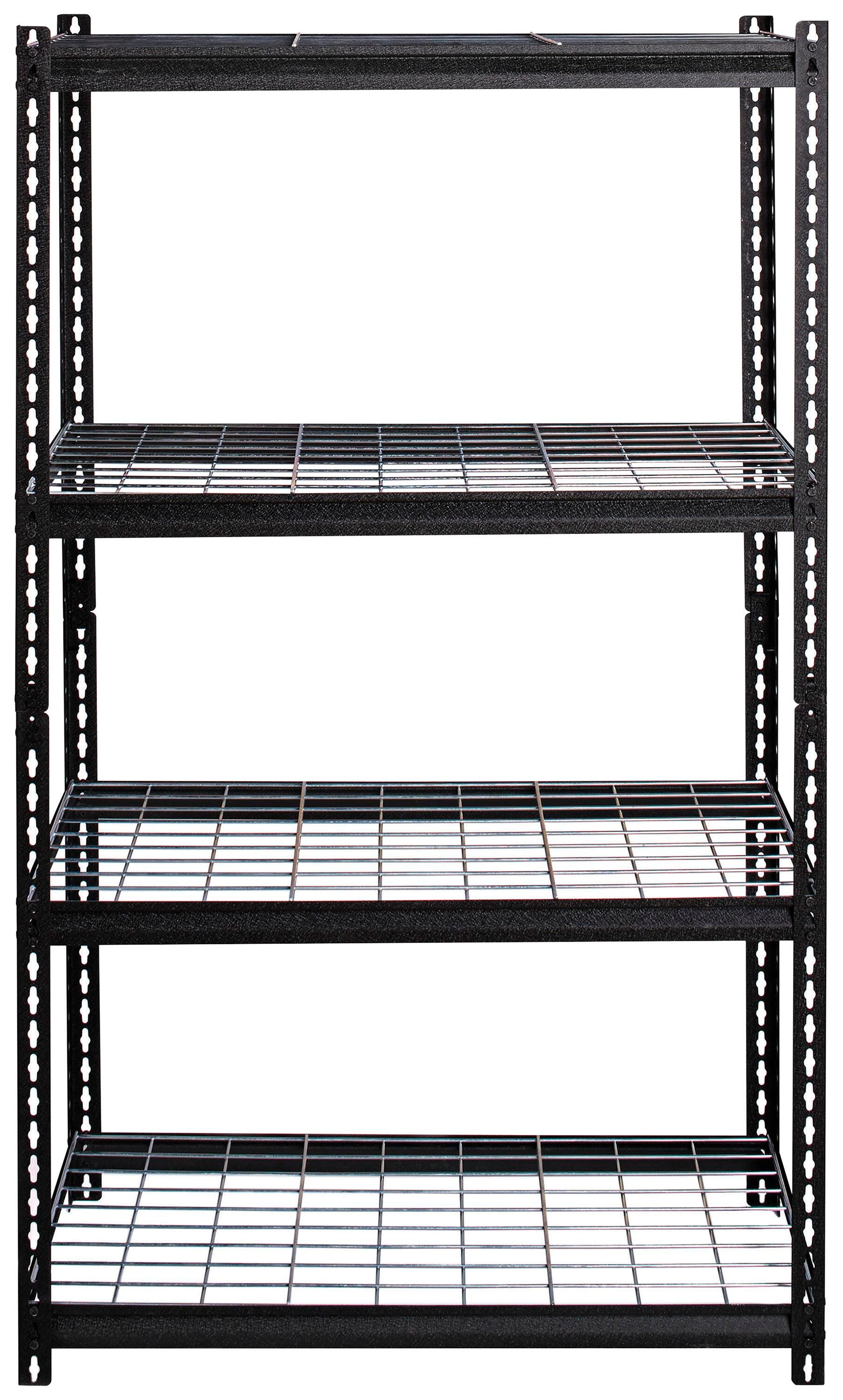 Lorell Wire Deck Shelving, Boltless, 2300 lb. Cap, 18 x 36 x 60 Inches, Black, Item Number 2007010
