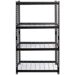 Lorell Wire Deck Shelving, Boltless, 2300 lb. Cap, 18 x 36 x 60 Inches, Black, Item Number 2007010