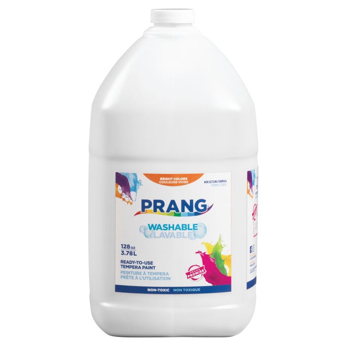 Prang Ready-to-Use Washable Tempera Paint, Gallon, White