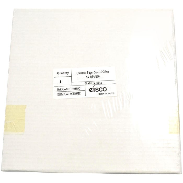 Eisco Labs Chromatography Filter Paper, 25cm Diameter, Pack of 100