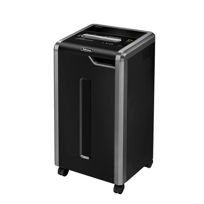 Fellowes Powershred 325Ci 22-Sheet Cross-Cut Shredder, 20-1/8 x 18-1/8 x 34-11/16 in, 22 gal, Black