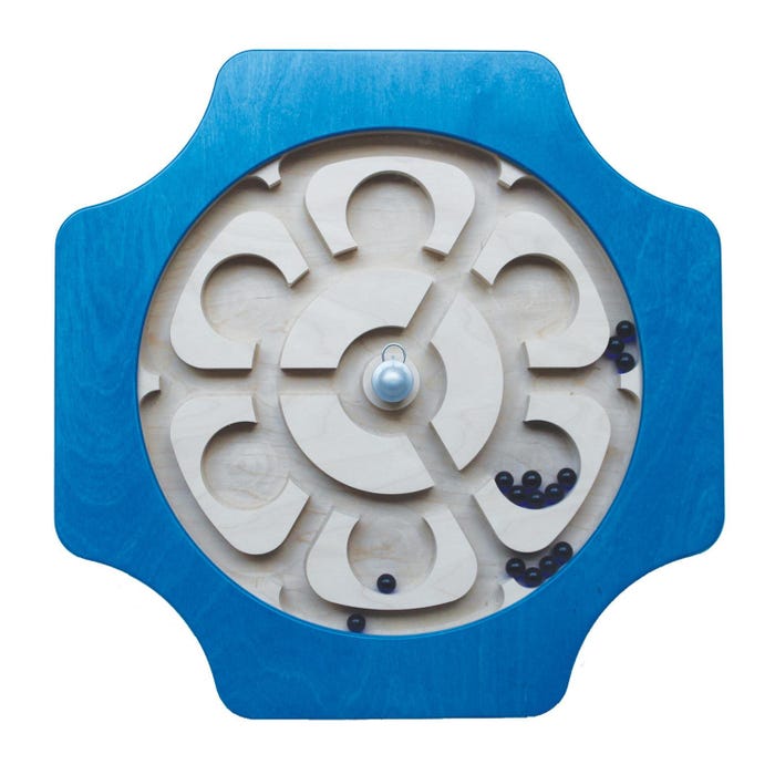 Snoezelen Rotating Rainfall Panel, Labyrinth, 19 x 18 x 2 Inches