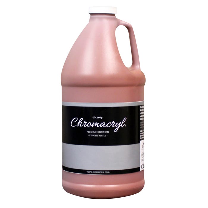 Chromacryl Students' Acrylics, Burnt Sienna, Half Gallon