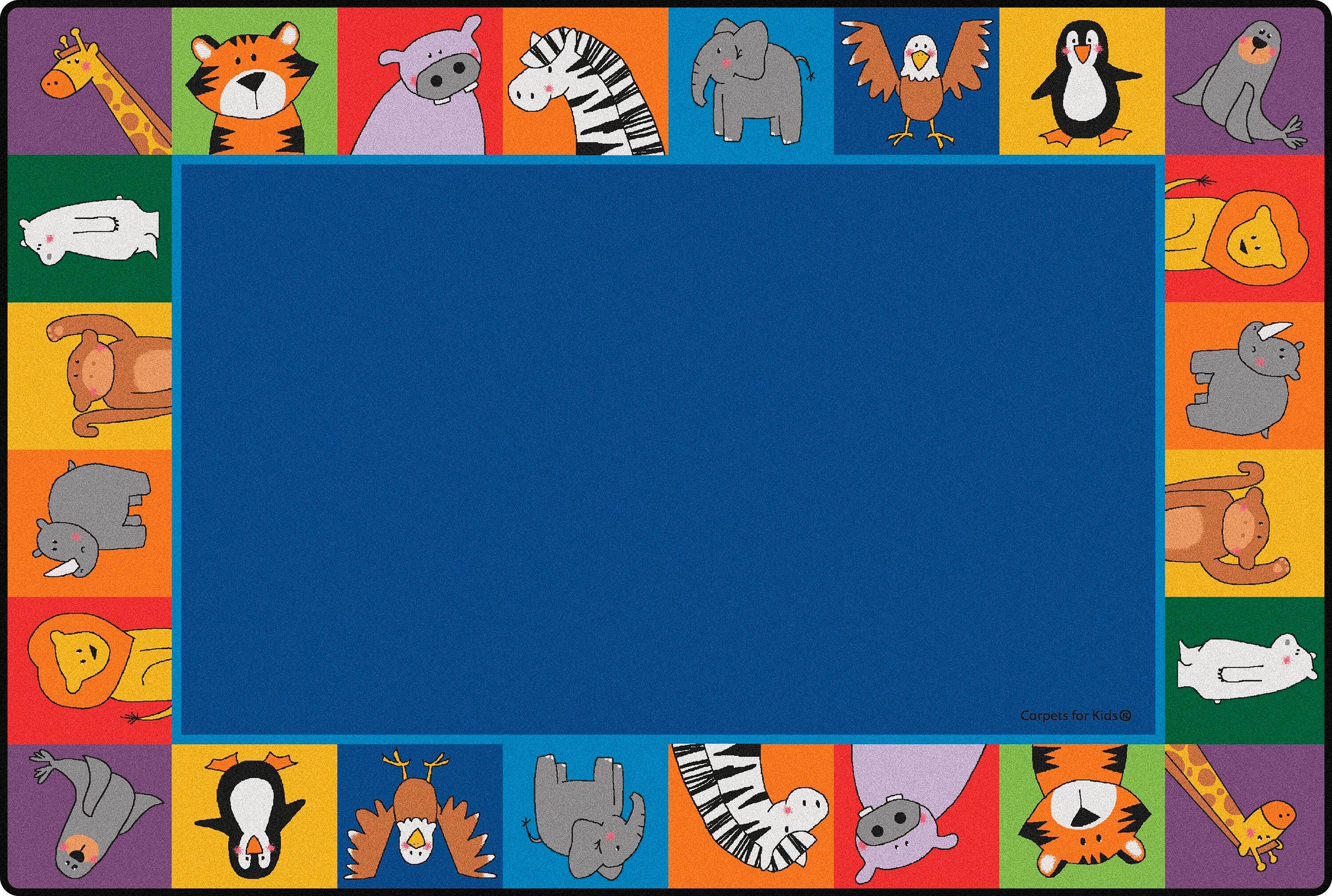 Carpets for Kids KID$Value PLUS Zoo Animals Seating Carpet, Rectangle 4002208