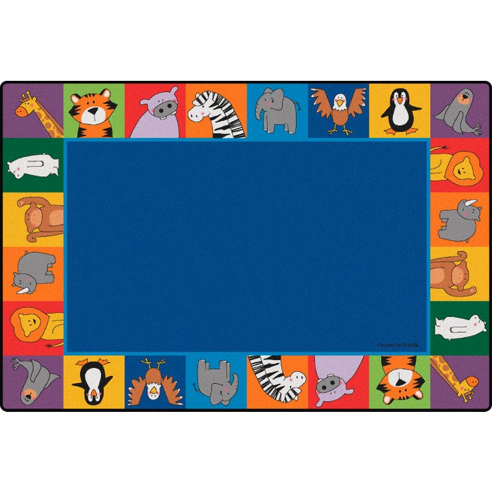 Carpets for Kids KID$Value PLUS Zoo Animals Seating Carpet, Rectangle