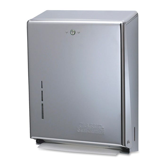 San Jamar C-Fold / Multifold Paper Towel Dispenser, Stainless Steel