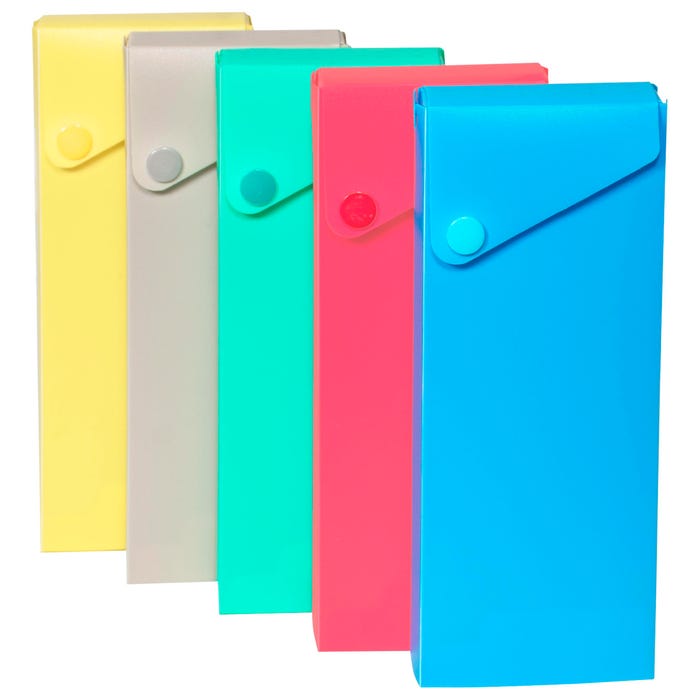 C-Line Slider Pencil Case with Snap Closure, Colors May Vary