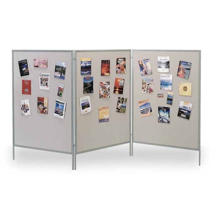 The Miller Group Multiplex Display and Exhibit System, Silver Vinyl-Covered Panels