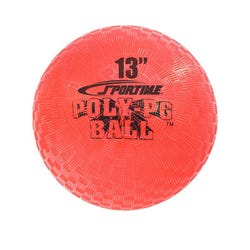 Sportime Poly PG Ball, 13 Inches, Red, Item Number 2095339