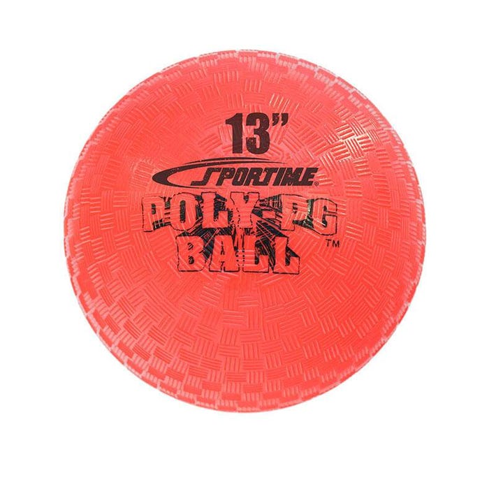 Sportime Poly PG Ball, 13 Inches, Each, Red