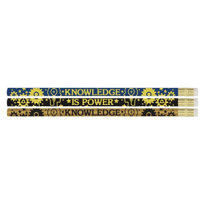 Musgrave Pencil Co. Knowledge Is Power Award Pencils, Pack of 12
