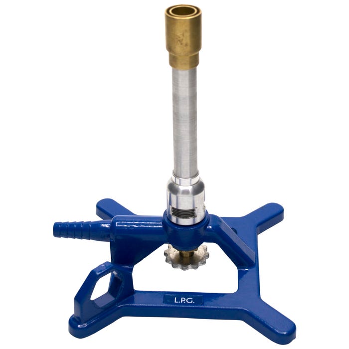 EISCO Liquid Propane Tirrill Bunsen Burner, StabiliBase Anti-Tip Design with Handle
