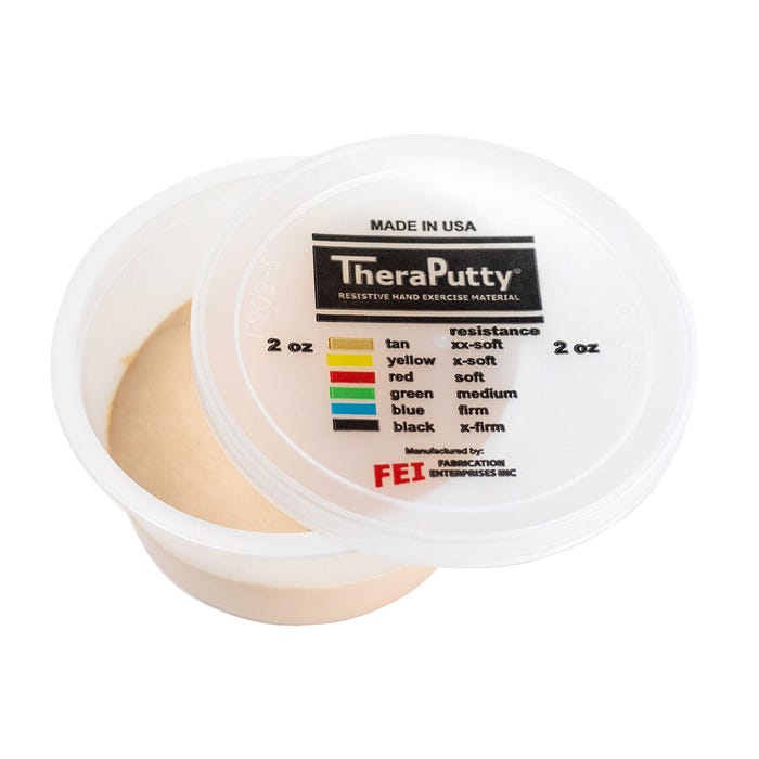 CanDo Theraputty Antimicrobial Exercise Putty, XX-Soft, 2 Ounce, Tan