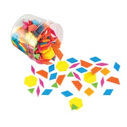 Learning Resources Bright Pattern Blocks, Assorted Colors, Set of 250 1499095