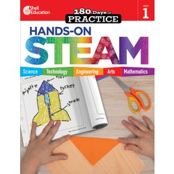 Shell Education Workbook 180 Days of Hands-On-Steam, Grade 1, Item Number 2097283