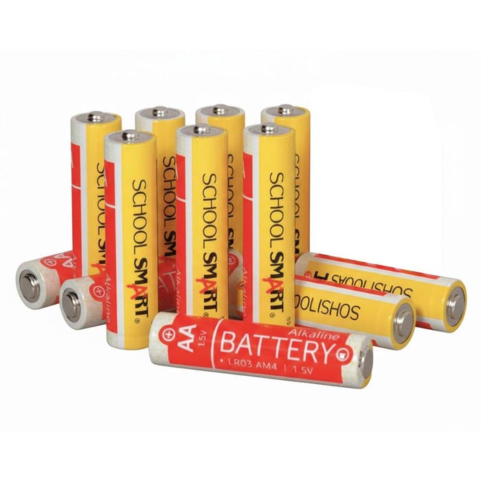 School Smart Alkaline AA Batteries, Pack of 12