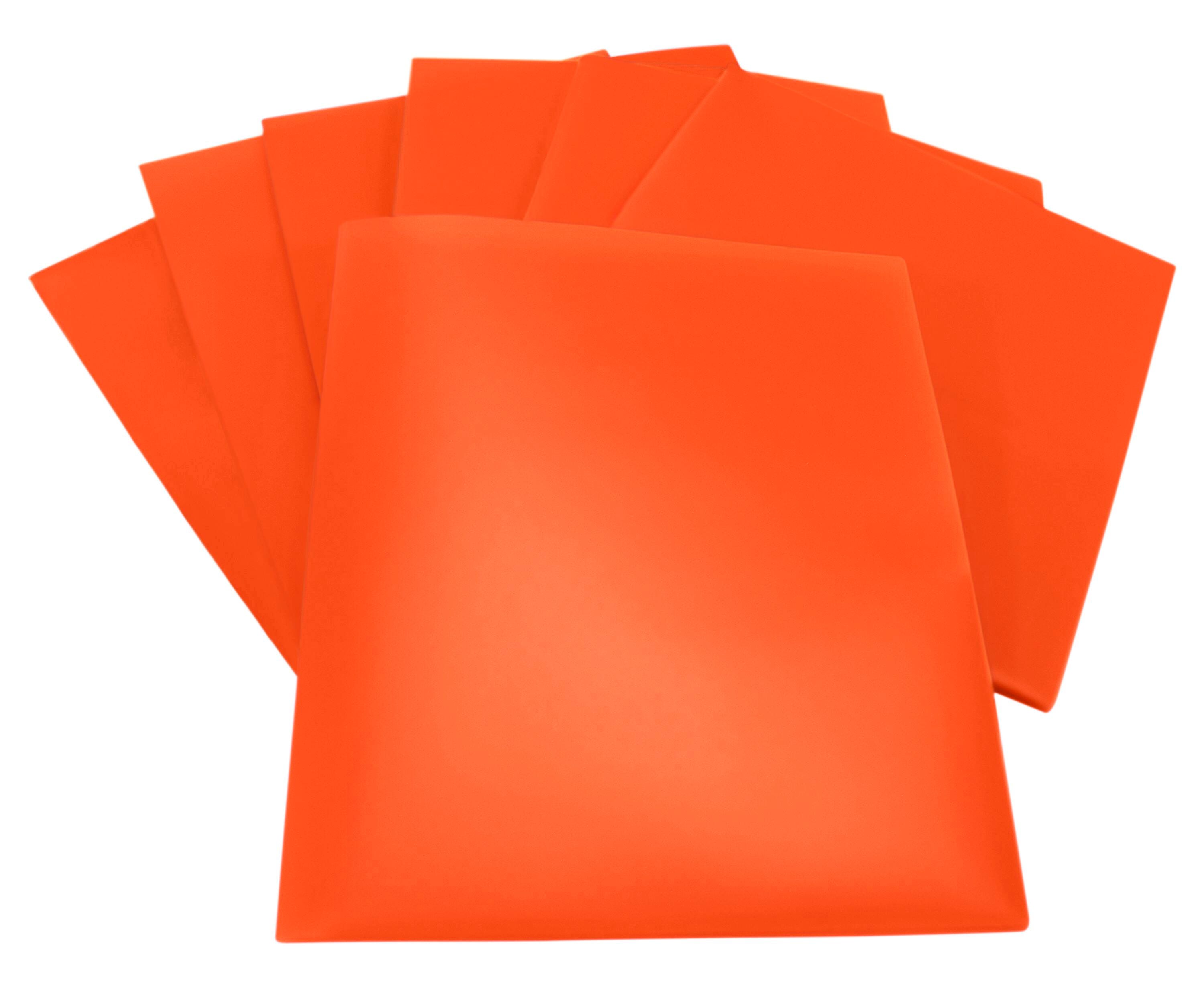 School Smart 2-Pocket Poly Folders, Orange, Pack of 25 Item Number 2019639