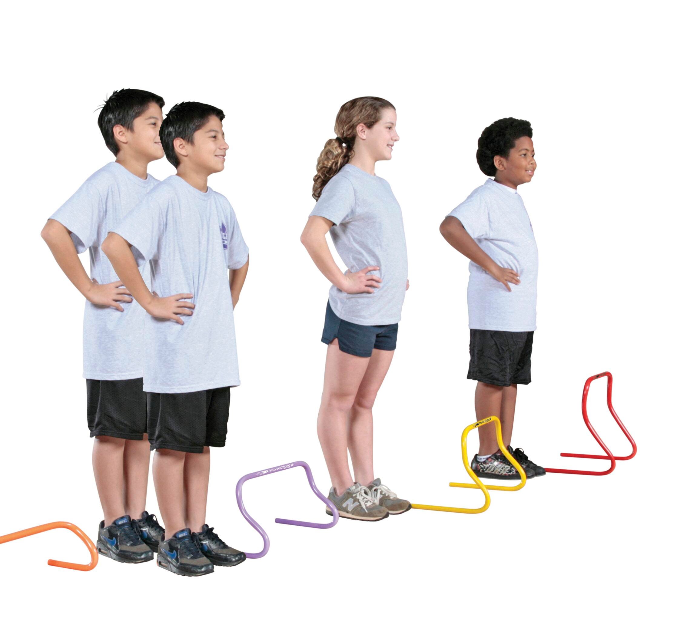 Sportime ComeBack Hurdles, 9 Inches, Assorted Colors, Set of 6 1306556