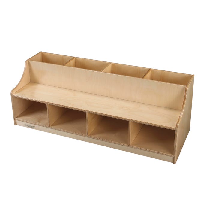Childcraft Toddler Storage Bench, 49 x 17-3/4 x 17 Inches