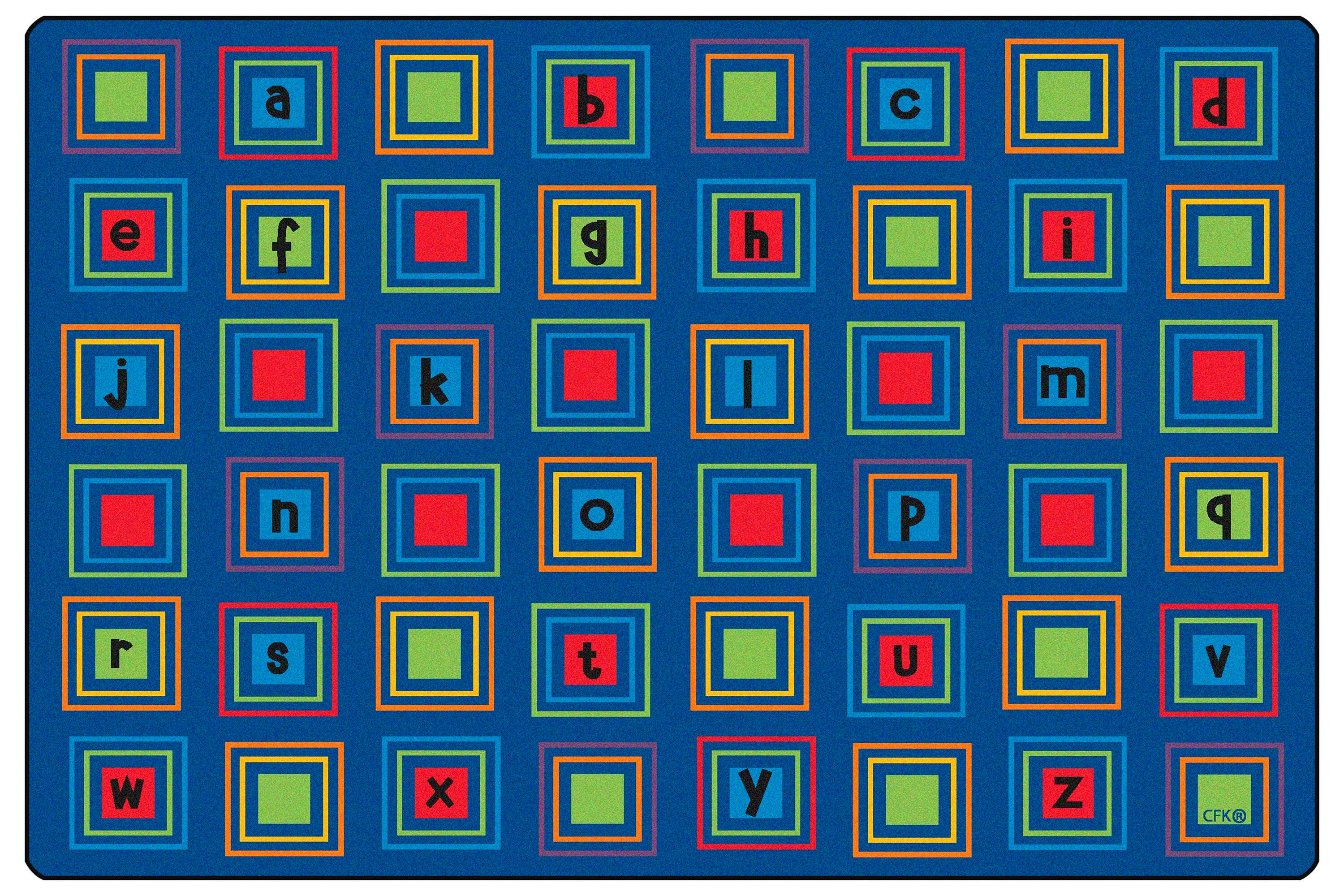 Carpets for Kids Premium Literacy Squares Carpet, Rectangle 4002321
