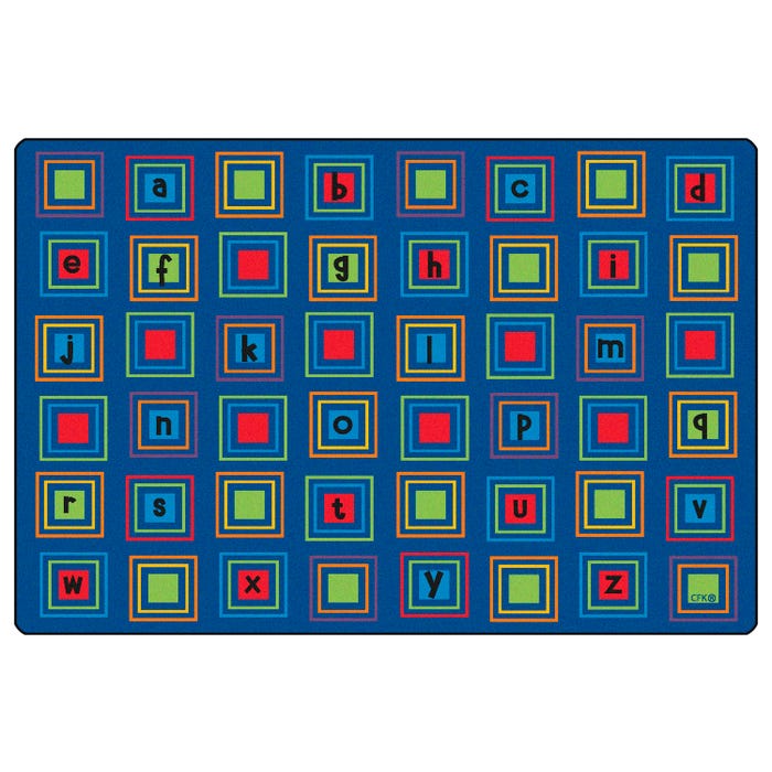 Carpets for Kids Premium Literacy Squares Carpet, Rectangle