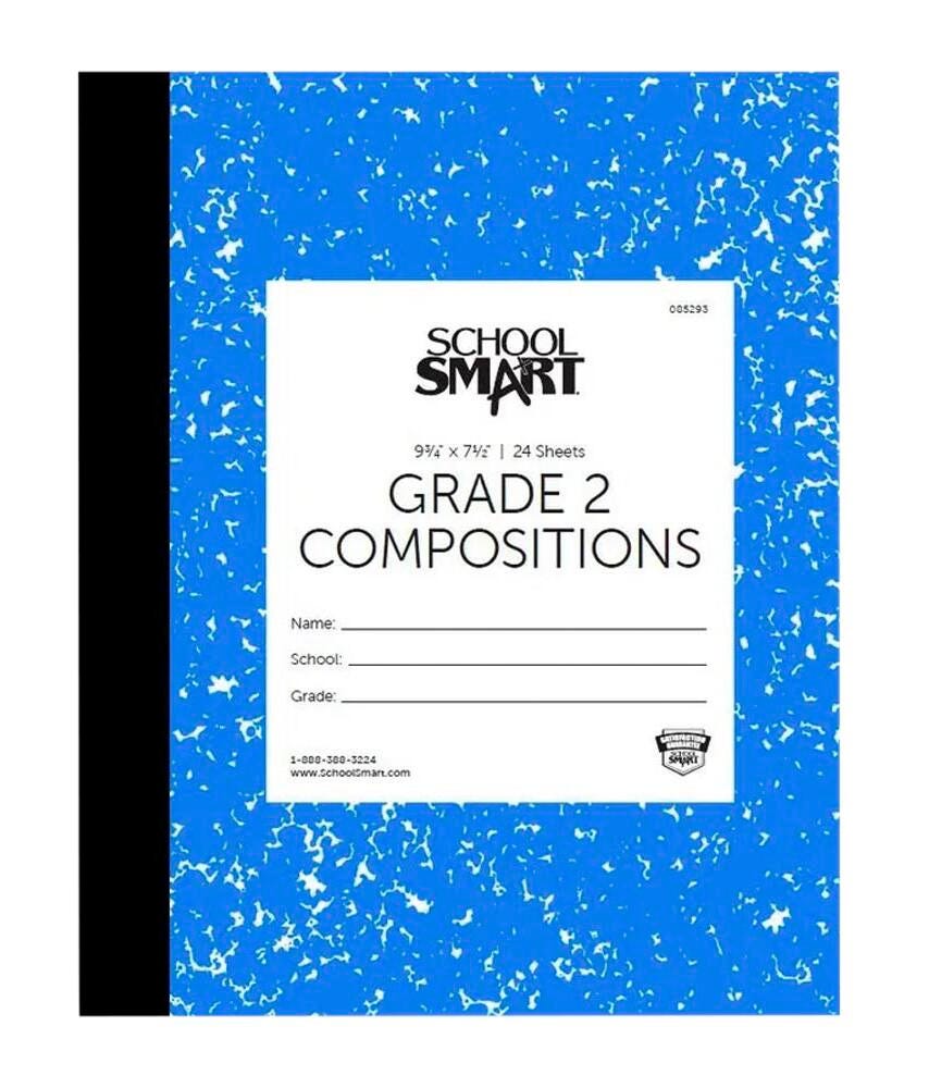 School Smart Skip-A-Line Ruled Composition Book, Grade 2, Blue, 48 Pages 085293
