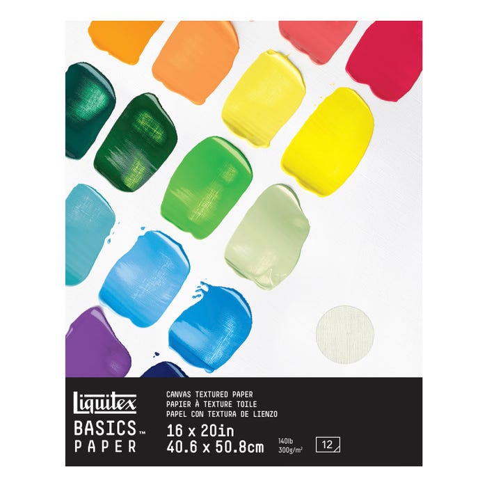 Liquitex BASICS Paper Pad, 16 x 20 Inches, 140 lb, White, 12 Sheets